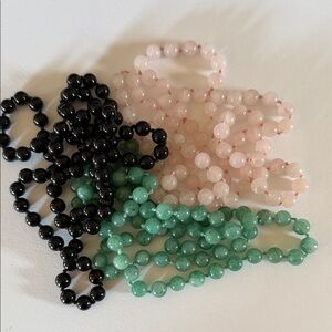 Elegant Multi-Color 16” Beaded Necklace Set